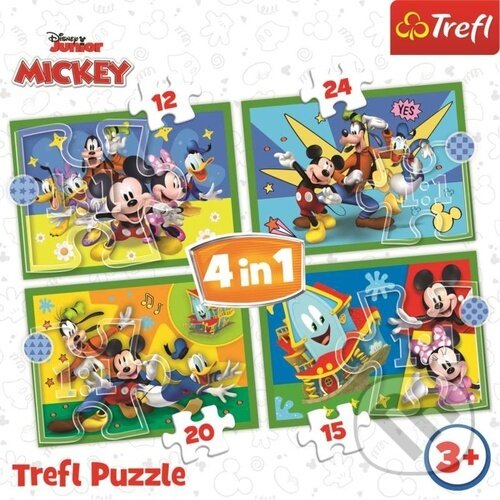 Levně Mickeyho klubík S přáteli 4v1 - puzzle z kategorie Maxi dieliky