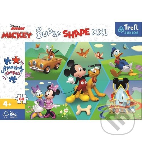 Levně Super Shape XXL Mickey Mouse (Zábava 60 dílků) - puzzle z kategorie Disney
