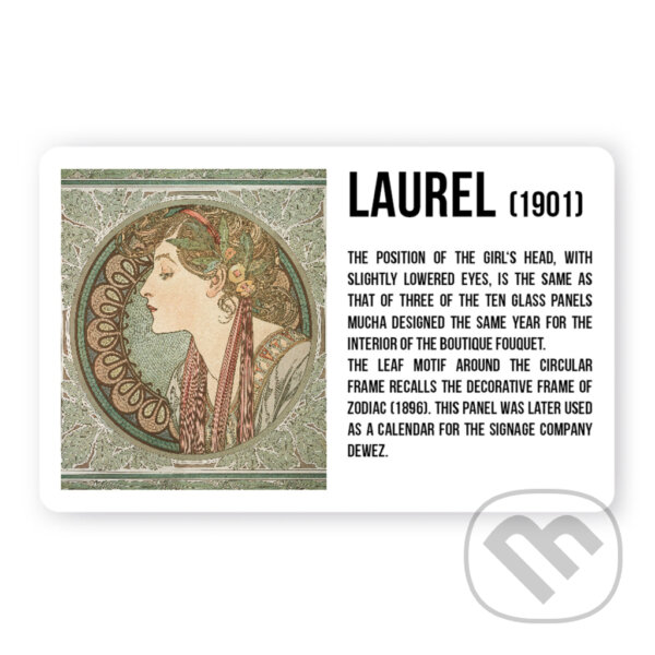 Levně Magnet Alfons Mucha - Laurel