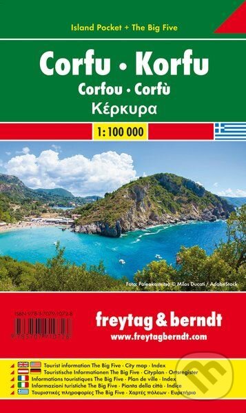 Levně Corfu/Korfu 1:100 000 (Island Pocket + The Big Five Griechenland)