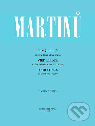 Levně Čtyři písně na slova české lidové poezie - Bohuslav Martinů - kniha z kategorie Noty