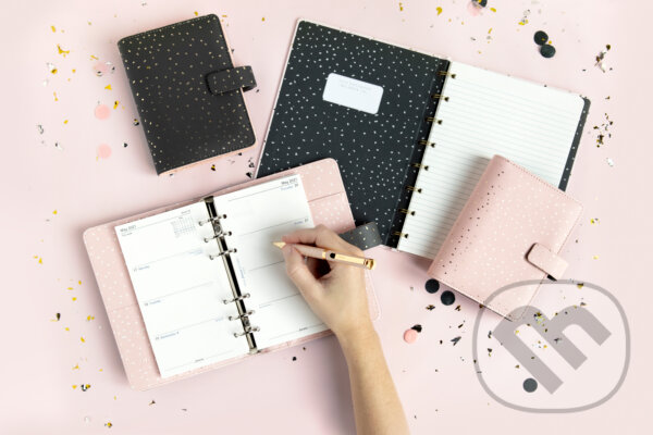 Levně Filofax Guľôčkové pero Confetti Rose Quartz