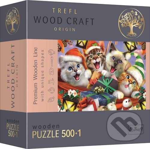 Levně Vánoční kočky (Wood Craft Origin puzzle) - puzzle z kategorie Zvieratá