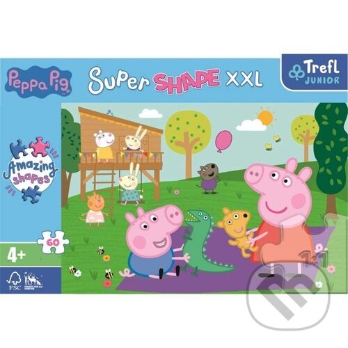 Levně Super Shape XXL Prasátko Pepina (Hraní s bráškou 60 dílků) - puzzle z kategorie 60 – 300 dielikov