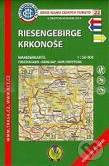 Levně Krkonoše 1:50 000 (německy)/KČT 22N turistická mapa