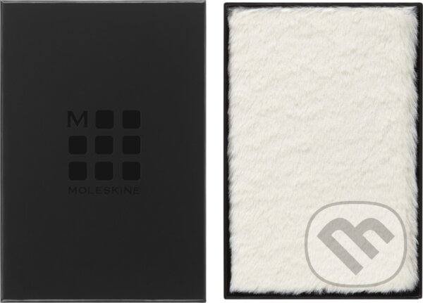 Levně Moleskine - zápisník Faux Fur krémovo biely (stredný, linajkovaný)