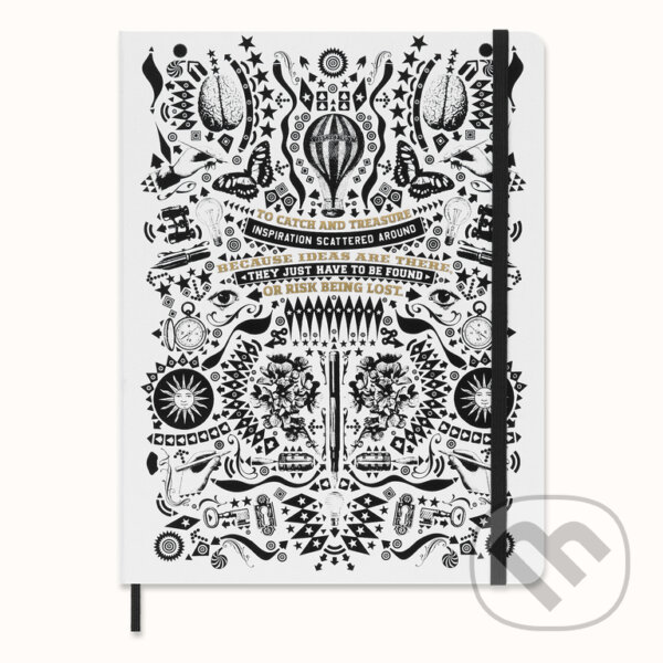 Levně Moleskine - zápisník Lorenzo Petrantoni biely (limitovaná edícia, veľký, linajkovaný)