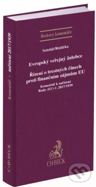 Kniha Evropský veřejný žalobce