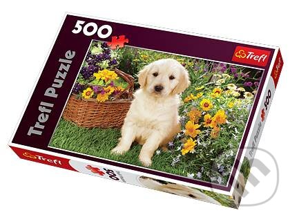 Puzzle: Malý labrador na záhrade (Trefl)