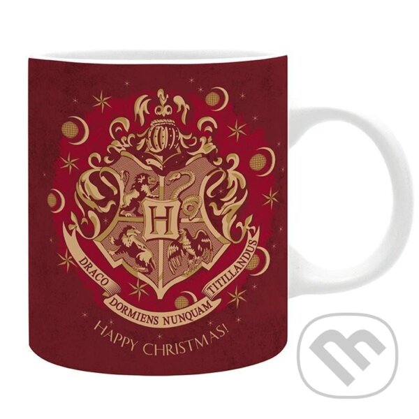 Levně Harry Potter keramický Hrnček 320 ml - X-MAS Hogwarts červený
