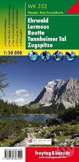 Levně WK 352 Ehrwald, Lermoos, Reutte, Tannheimer Tal, Wanderkarte 1:50 000/mapa