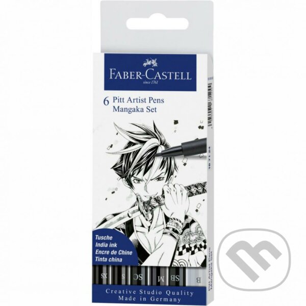 Levně PITT umelecké fixky Manga Black set, 6ks