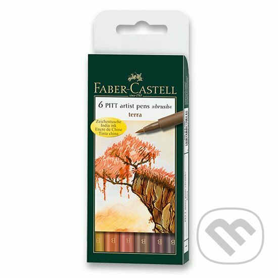 Levně Faber - Castell Popisovač Pitt Artist Pen Terra 6 ks