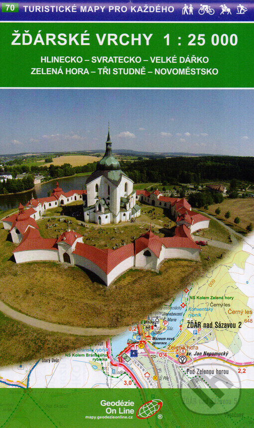 Levně Žďárské vrchy 1:25 000/Hlinecko, Svratecko, Velké Dářko, Zelená hora, Tři Studně,Novoměstsko 1:25 000 / 70 Turistické mapy pro každého