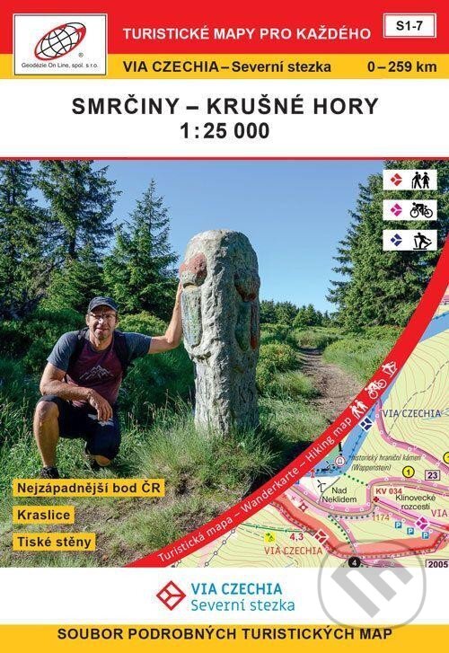 Levně VIA CZECHIA Severní stezka Smrčiny Krušné hory / Turistická mapa Geodézie On Line S1-7