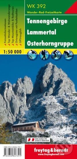 Levně WK 392 Tennengebirge-Lammertal-Osterhorngruppe 1:50 000/mapa