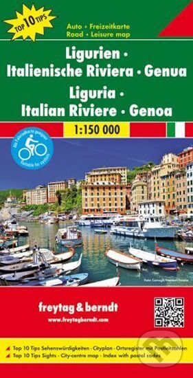 Levně Ligurien, Italienische Riviera,Genua/Ligurie, Italská riviéra 1:150T/automapa