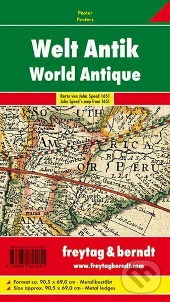 Levně Svět antik 1651, nástěnná mapa / Welt antik, Karte von John Speed 1651
