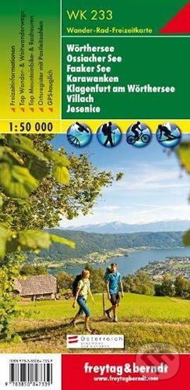 Levně WK 233 Wörthersee, Ossiacher See, Faaker See, Karawanken, Klagenfurt am Wörthersee, Villach, Jesenice, Wanderkarte 1:50.000/mapa