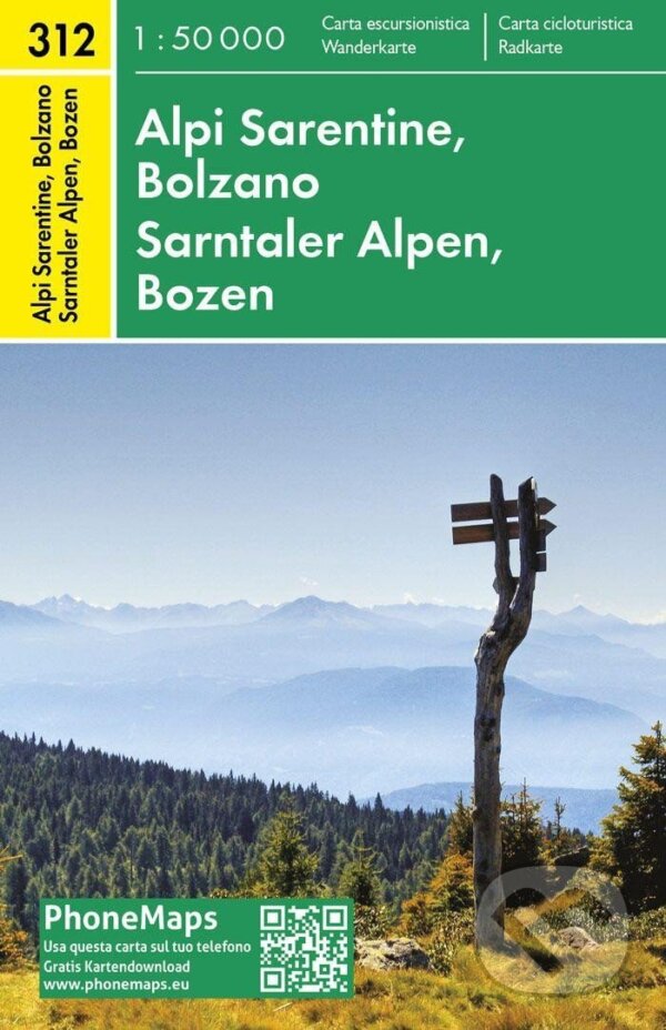 Levně PhoneMaps 312 Wander Sarntaler Alpen, Bozen 1:50 000 / Turistická mapa