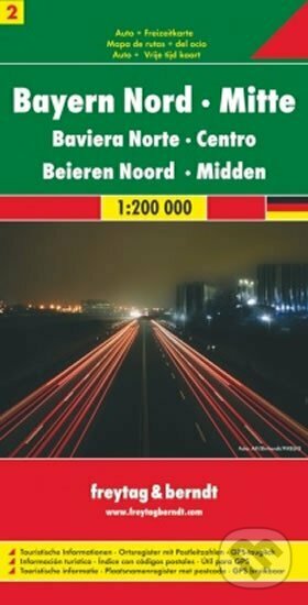 Levně Bayern Nord & Mitte/Bavorsko-sever,střed 1:200T/automapa