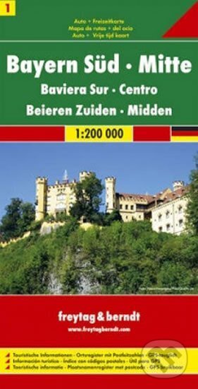 Levně Bayern Süd-Ober-und Niederbayern-Schwaben/Bavorsko-jih,střed 1:200T/automapa