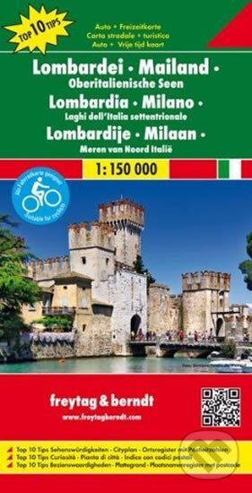 Levně Lombardei, Mailand, Oberitalienische Seen/Lombardie,Miláno,Hornoitalská jezera 1:150T/automapa