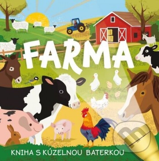 Levně Kniha s kúzelnou baterkou: Farma - kniha z kategorie Samolepky