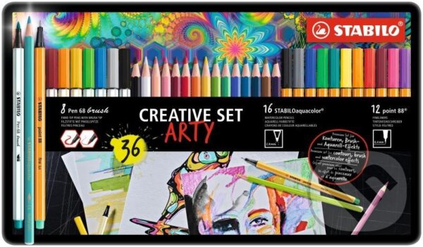 Levně STABILO Arty Sada 36 ks aquacolor,pen 68 brush,point 88