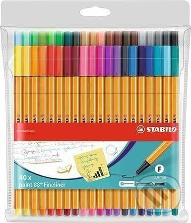 Levně Popisovač STABILO point liner 88 sada 40 ks v pouzdru