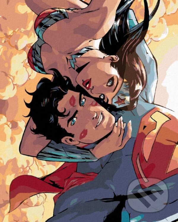 Levně Malování podle čísel: Wonder Woman - WONDER WOMAN A SUPERMAN SELFIE
