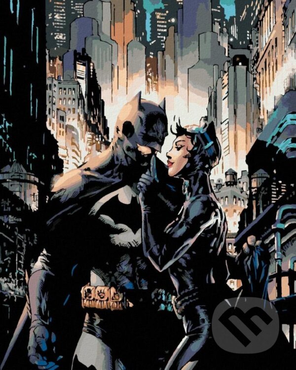 Levně Malování podle čísel: Batman - Catwoman (40 x 50 cm)