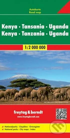 Levně Keňa, Tanzánie, Uganda 1:2M/mapa