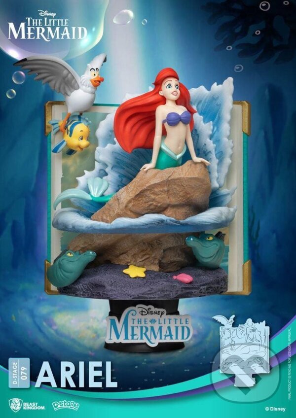 Levně Malá morská víla diorama Book series - Ariel 15 cm (Beast Kingdom)
