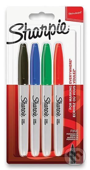 Permanentní popisovač Sharpie Fine sada 4 ks (Activa C&S). Activa C&S