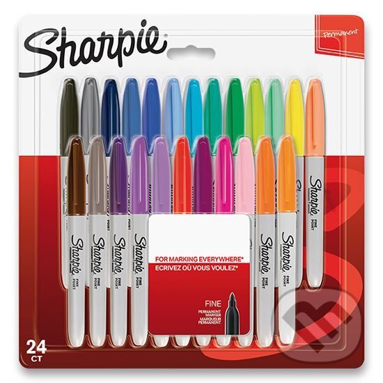 Levně Permanentní popisovač Sharpie Fine sada 24 ks