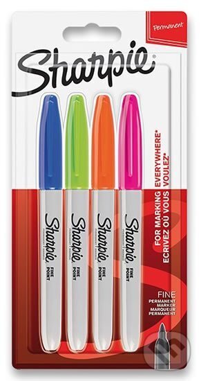 Levně Permanentní popisovač Sharpie Fine sada 4 ks, doplňkové barvy