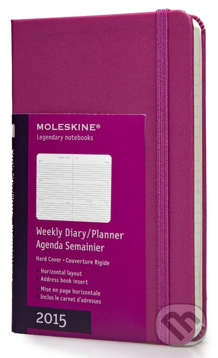 Moleskine – 12-mesačný ružový horizontálny diár 2015, Moleskine, 2014