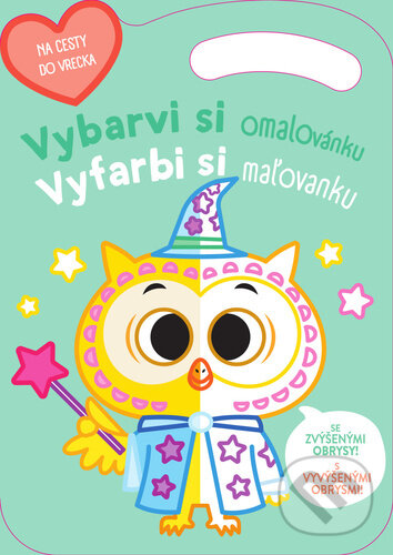 Levně Vybarvi si omalovánku Sova / Vyfarbi si maľovanku Sova - kniha z kategorie Omaľovávanky