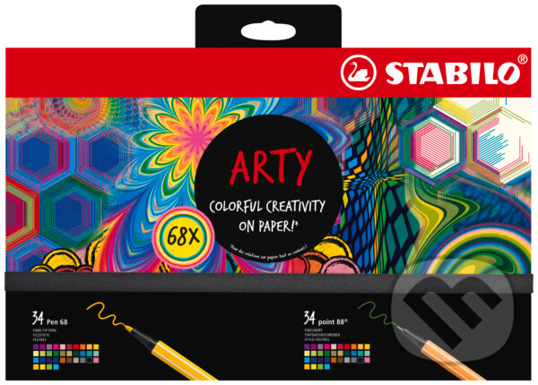 Levně Kreatívna sada STABILO ARTY – 68 ks (Jemné linery a prémiové vláknové fixy)