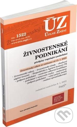 Levně Úplné Znění - 1522 Živnostenské podnikání, volný pohyb služeb, podpora podnikání - kniha z kategorie Obchodné právo