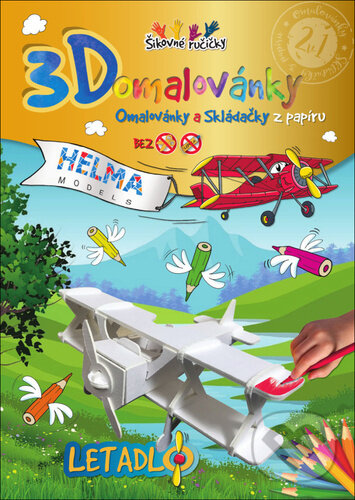 Levně 3D omalovánky Letadlo (Omalovánky a Skládačky z papíru) - kniha z kategorie Omaľovávanky