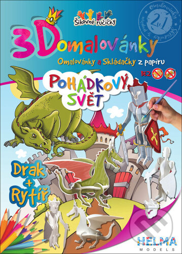 Levně 3D omalovánky Pohádkový svět (Omalovánky a Skládačky z papíru) - kniha z kategorie Výroba z papieru