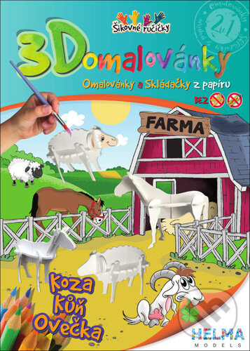 Levně 3D omalovánky Farma (Omalovánky a Skládačky z papíru) - kniha z kategorie Omaľovávanky