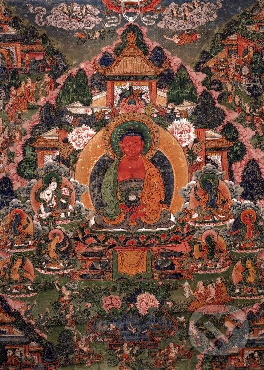 Buddha Amitabha in His Pure Land of Suvakti, Grafika, 2023