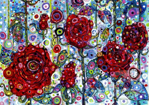 Levně Sally Rich - Roses - puzzle z kategorie Umelecké