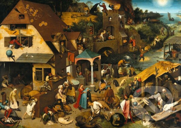 Levně Brueghel Pieter: The Dutch Proverbs, 1559 - puzzle z kategorie Umelecké