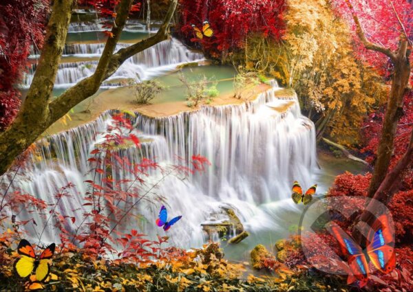 Levně Deep Forest Waterfall - puzzle z kategorie Umelecké