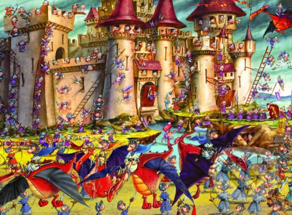 Levně François Ruyer: Battle with dragons - puzzle z kategorie Umelecké