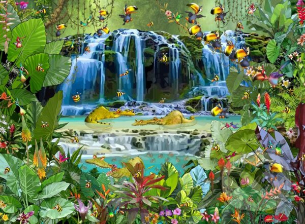 Levně François Ruyer - Waterfall - puzzle z kategorie Umelecké
